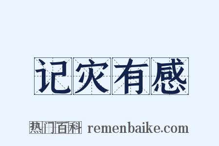 记灾有感是什么意思的图片